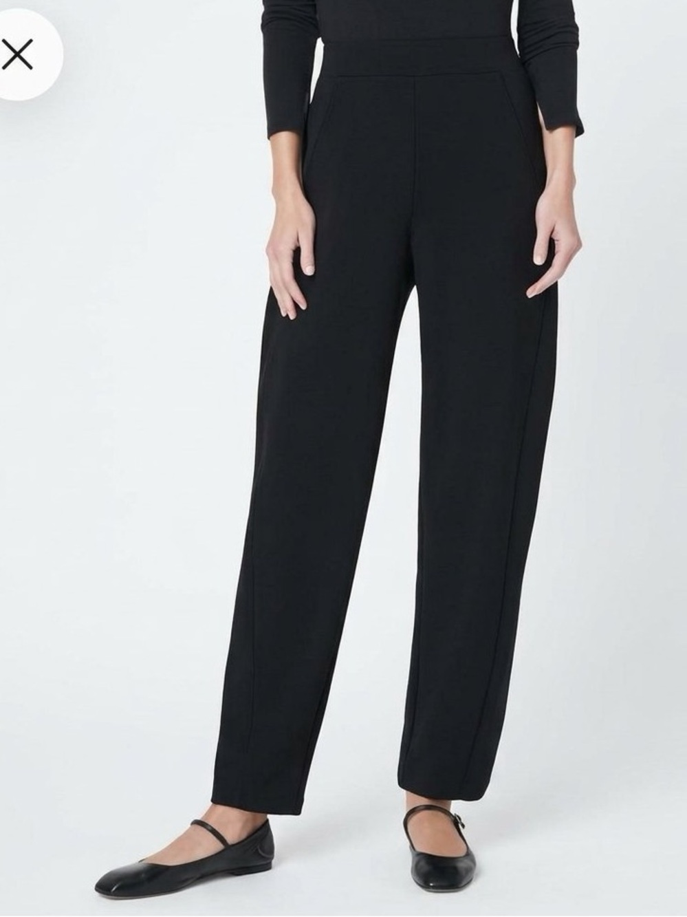 Spanx® Womens  Airessentials Barrel Leg Pants black size tall large